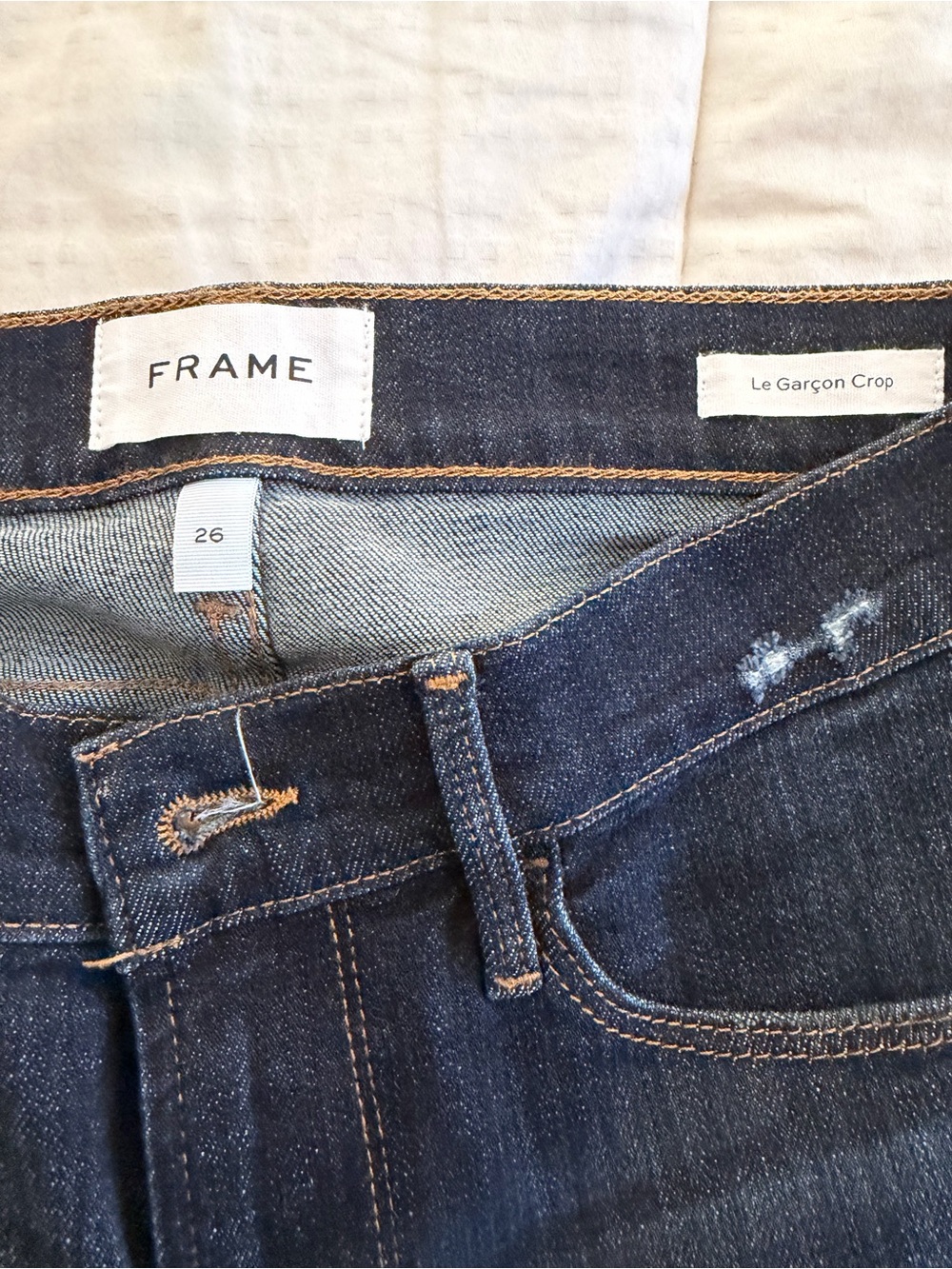 Frame Denim Le Garçon Dark Indigo Boyfriend Jeans